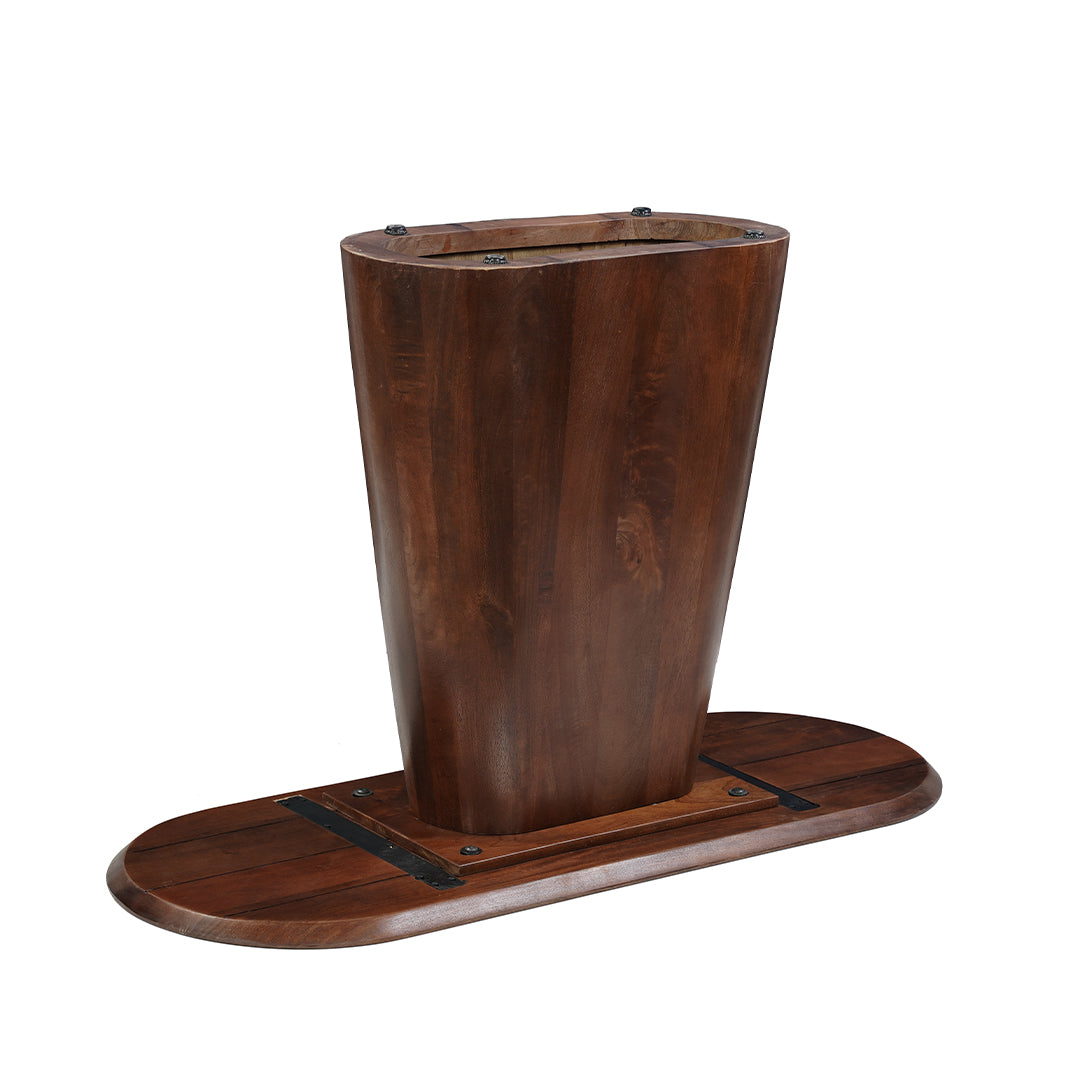 Mangohouten sidetable Mick capsule Bruin 120 cm
