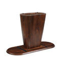 Mangohouten sidetable Mick capsule Bruin 120 cm