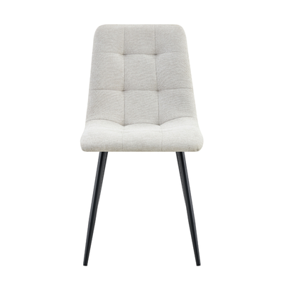 Eetkamerstoel Arendal Beige met zwart onderstel