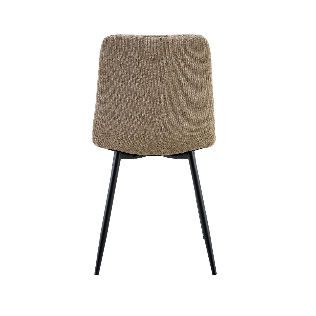 Eetkamerstoel Arendal Taupe met zwart onderstel
