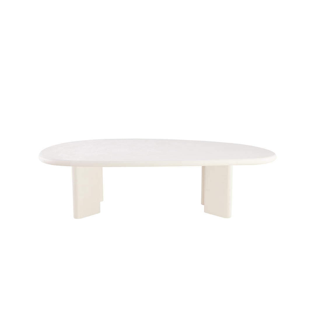 Witte salontafel van microcement