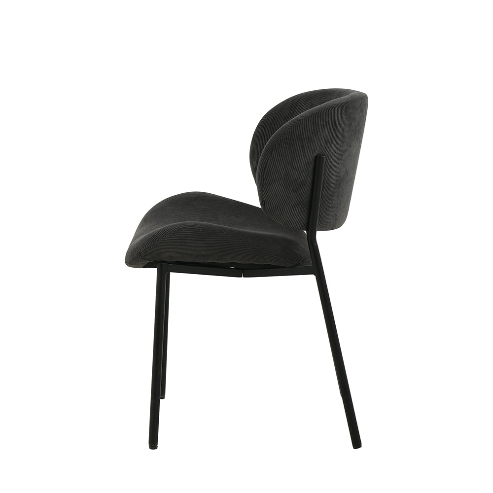 Eetkamerstoel Sigtuna Donkergrijs Rib