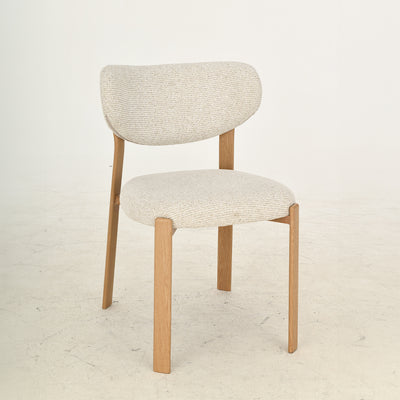 Eetkamerstoel Torsby Wit met eiken kleur onderstel