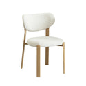 Eetkamerstoel Torsby Wit met eiken kleur onderstel