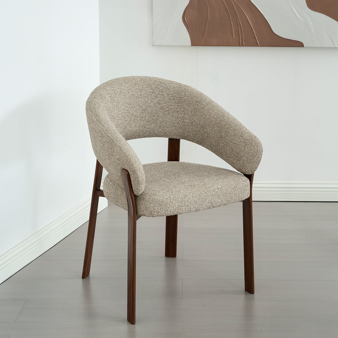 Eetkamerstoel Rydal Zand met bruin onderstel