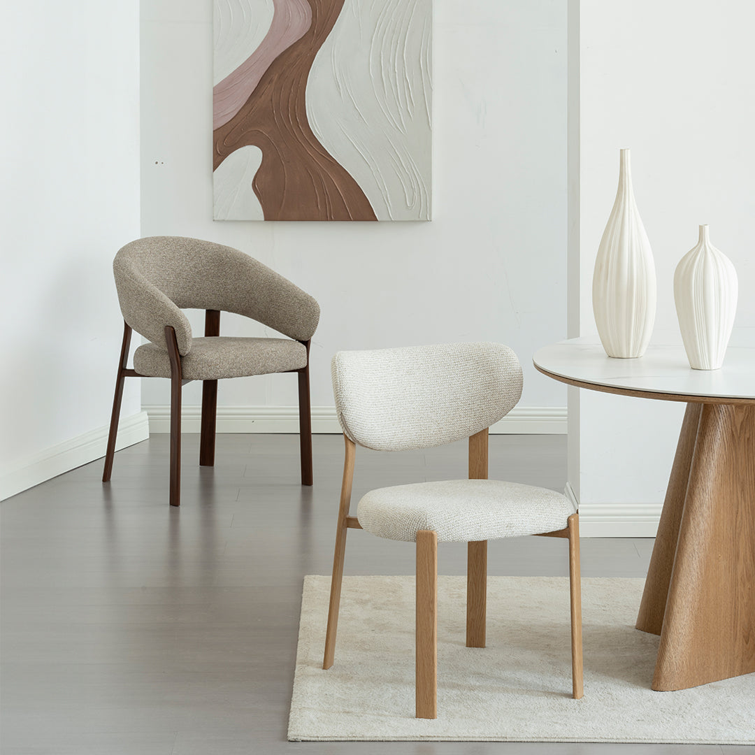 Eetkamerstoel Rydal Zand met bruin onderstel