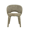 Eetkamerstoel Flenne Taupe met stoffen onderstel