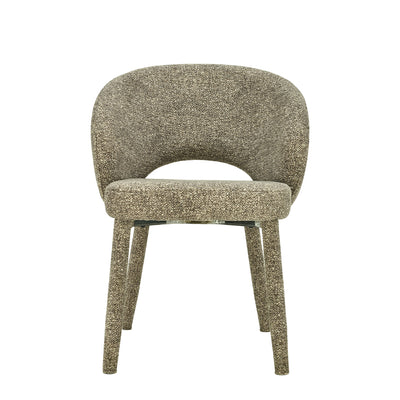 Eetkamerstoel Flenne Taupe met stoffen onderstel