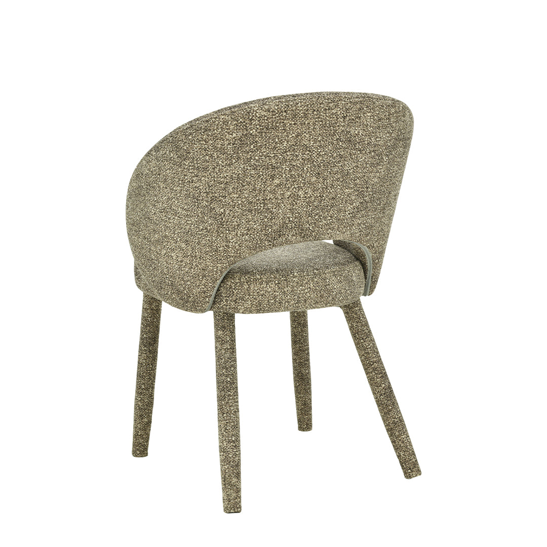 Eetkamerstoel Flenne Taupe met stoffen onderstel