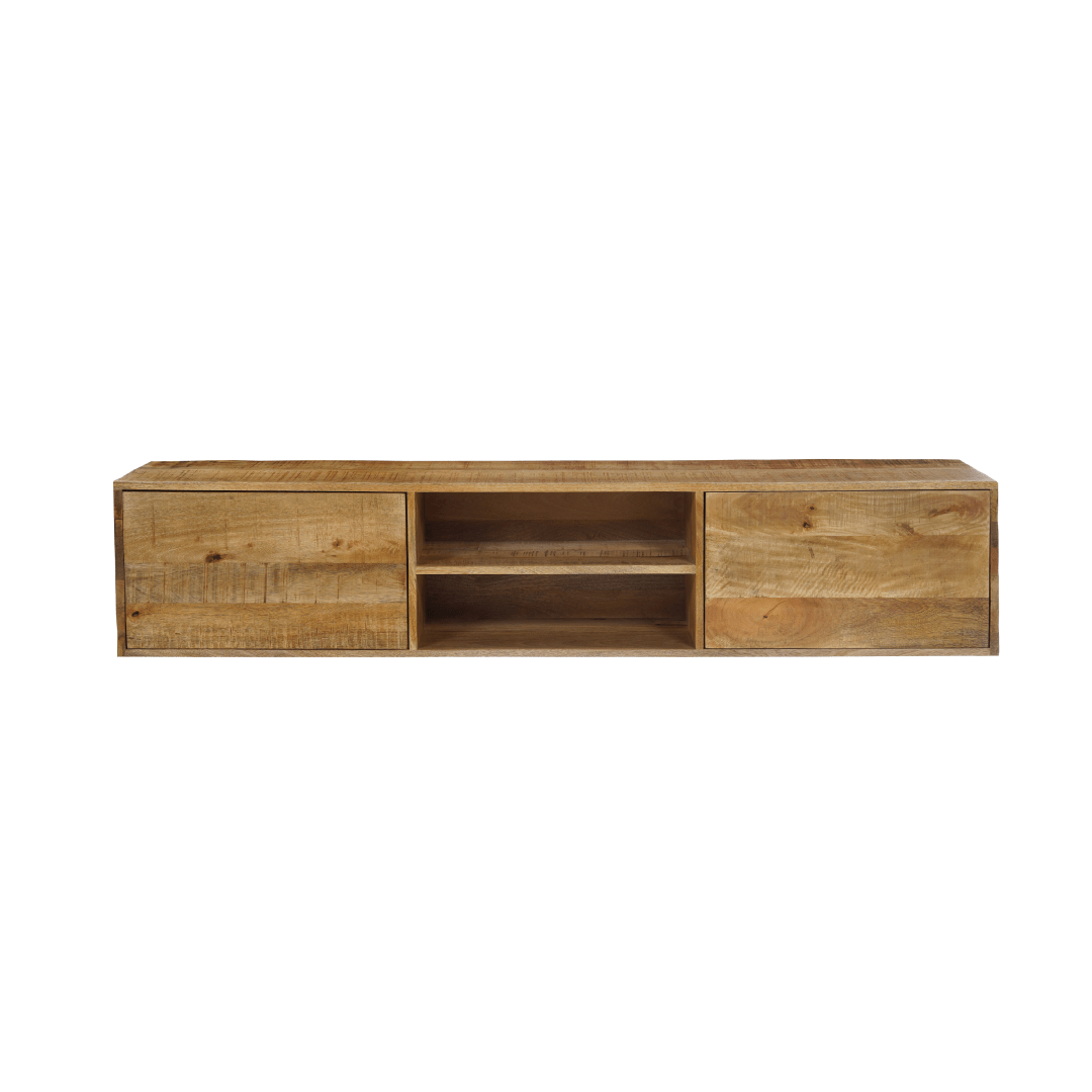 Zwevend mangohouten TV meubel 180 cm