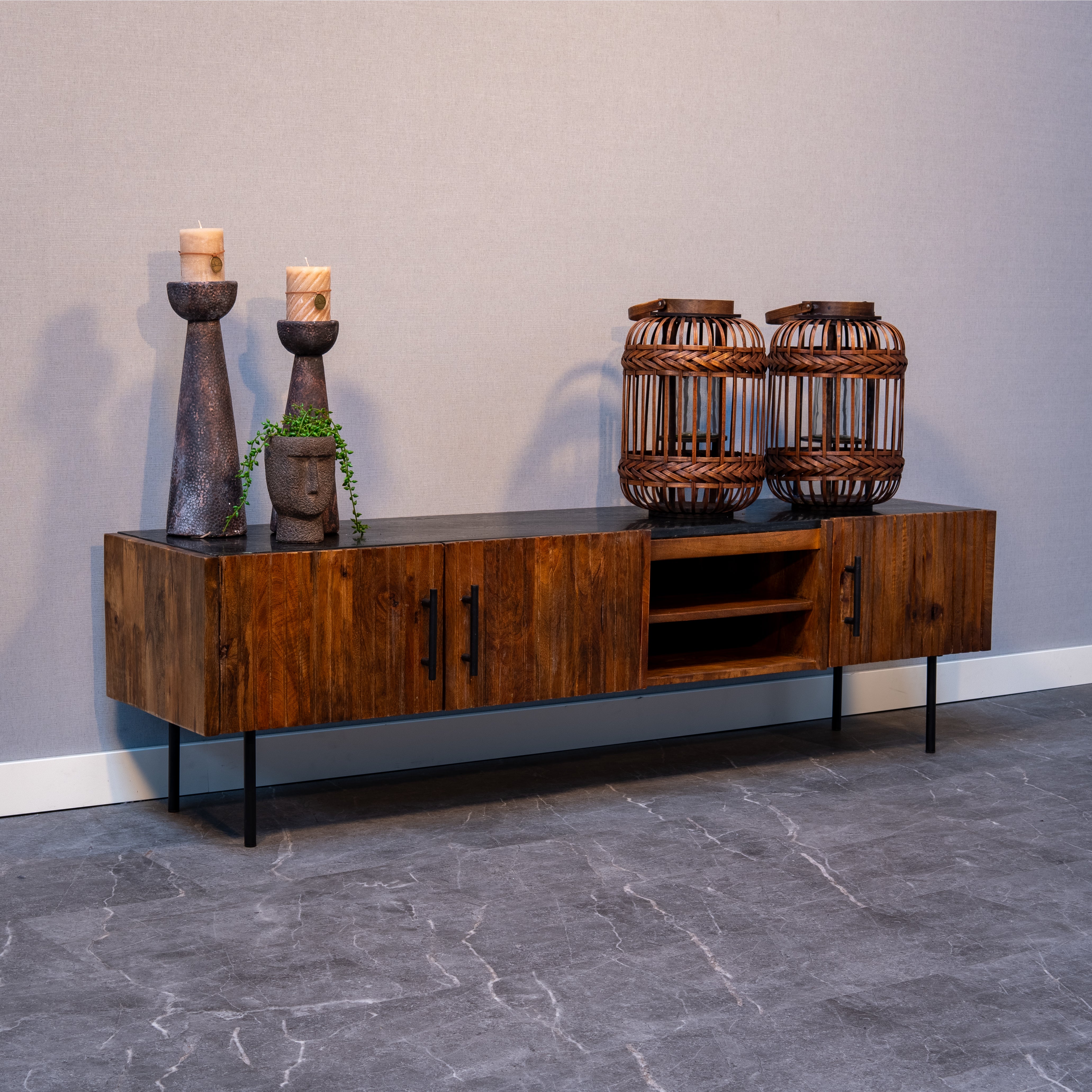Mangohouten TV meubel Rosa 170 cm