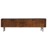 tv meubel van mangohout met marmeren blad 180 cm