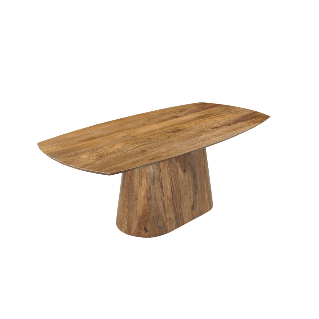 Deens ovale eettafel mangohout