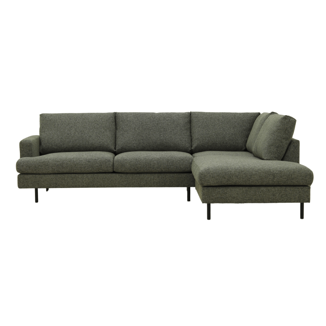 Groene hoekbank rechts 4 zits