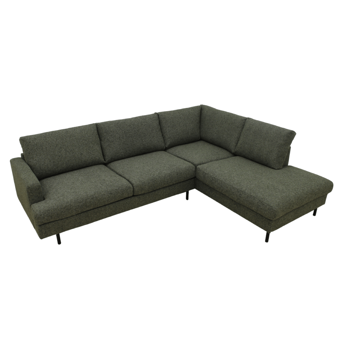Groene hoekbank rechts 4 zits