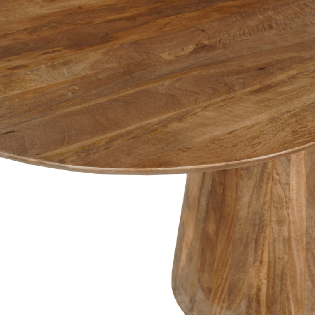 Capsule eettafel mangohout