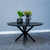Mangohouten Salontafel Tess Rond 90 cm Zwart
