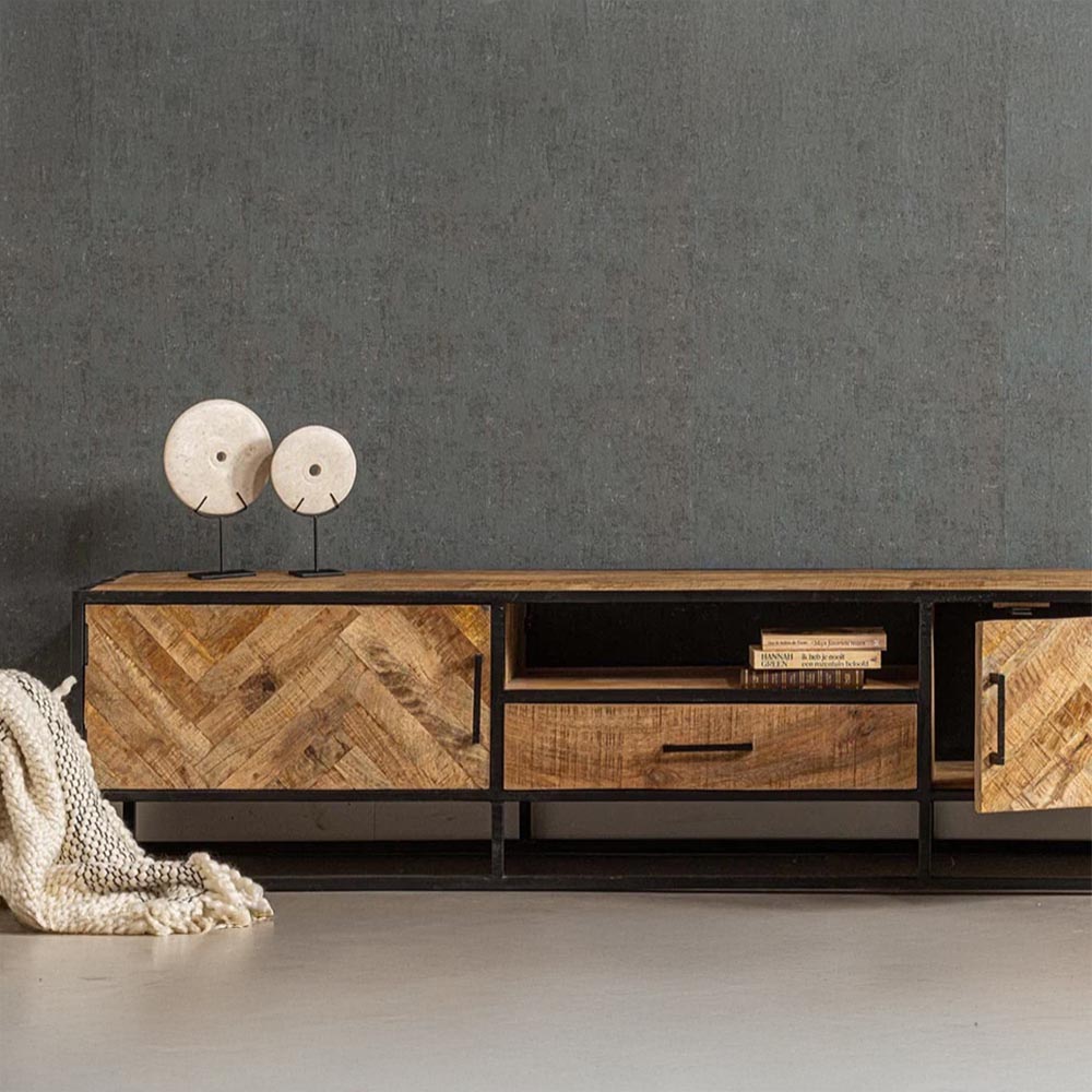 Mangohouten TV Meubel Gwenn 210 cm