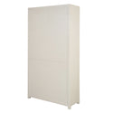 Mangohouten Wandkast Evan 120 cm Crème (3 open vakken, 4 deuren)