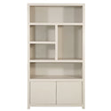 Mangohouten Wandkast Evan 120 cm Crème (5 open vakken, 2 deuren)
