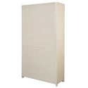 Mangohouten Wandkast Evan 120 cm Crème (5 open vakken, 2 deuren)