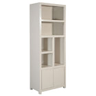 Mangohouten Wandkast Evan Crème 80 cm (5 open vakken, 2 deuren)