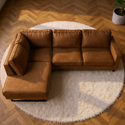 Bank Barcelona 4-zits Links Cognac