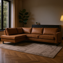 Bank Barcelona 4-zits Links Cognac