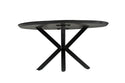 Mangohouten Salontafel Tess Rond 70 cm Zwart