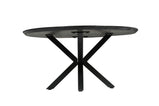 Mangohouten Salontafel Tess Rond 70 cm Zwart
