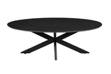 Mangohouten Salontafel Tess Ovaal Zwart