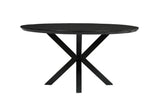 Mangohouten Salontafel Tess Rond 70 cm Zwart