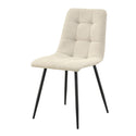 Eetkamerstoel Arendal Beige met zwart onderstel