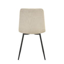 Eetkamerstoel Arendal Beige met zwart onderstel
