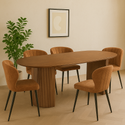 Mangohouten Eettafel Maeve 220x100 cm Walnoot