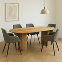 Mangohouten Eettafel Maeve 240x110 cm