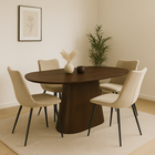 Mangohouten Eettafel Mick capsule bruin 160×90 cm