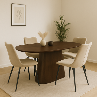 Mangohouten Eettafel Mick capsule bruin 210×100 cm