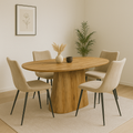 Mangohouten Eettafel Mick capsule 210×100 cm
