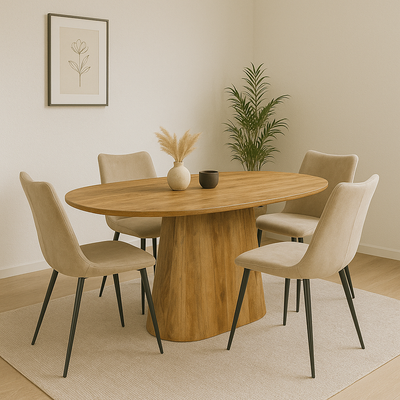 Mangohouten Eettafel Mick capsule 210×100 cm