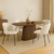 Mangohouten Eettafel Mick Deens ovaal bruin 180×90 cm