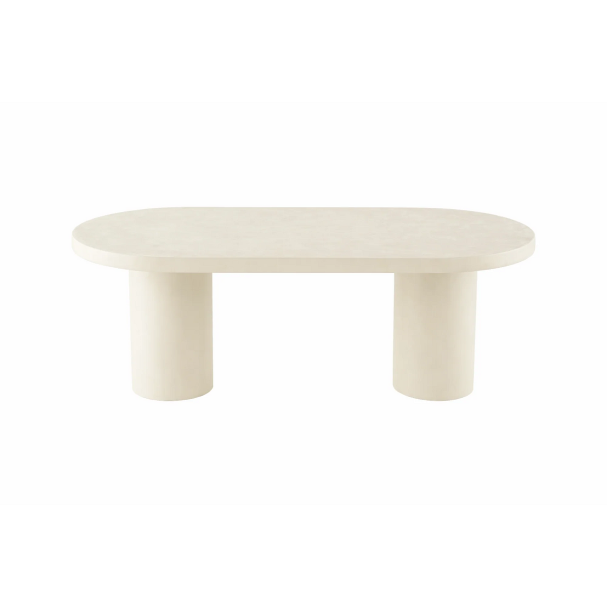 Capsule witte eettafel van microcement