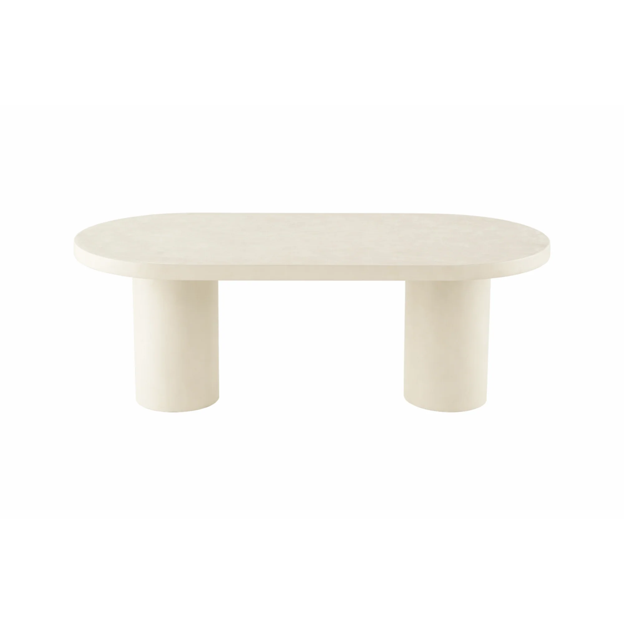 Capsule witte eettafel van microcement