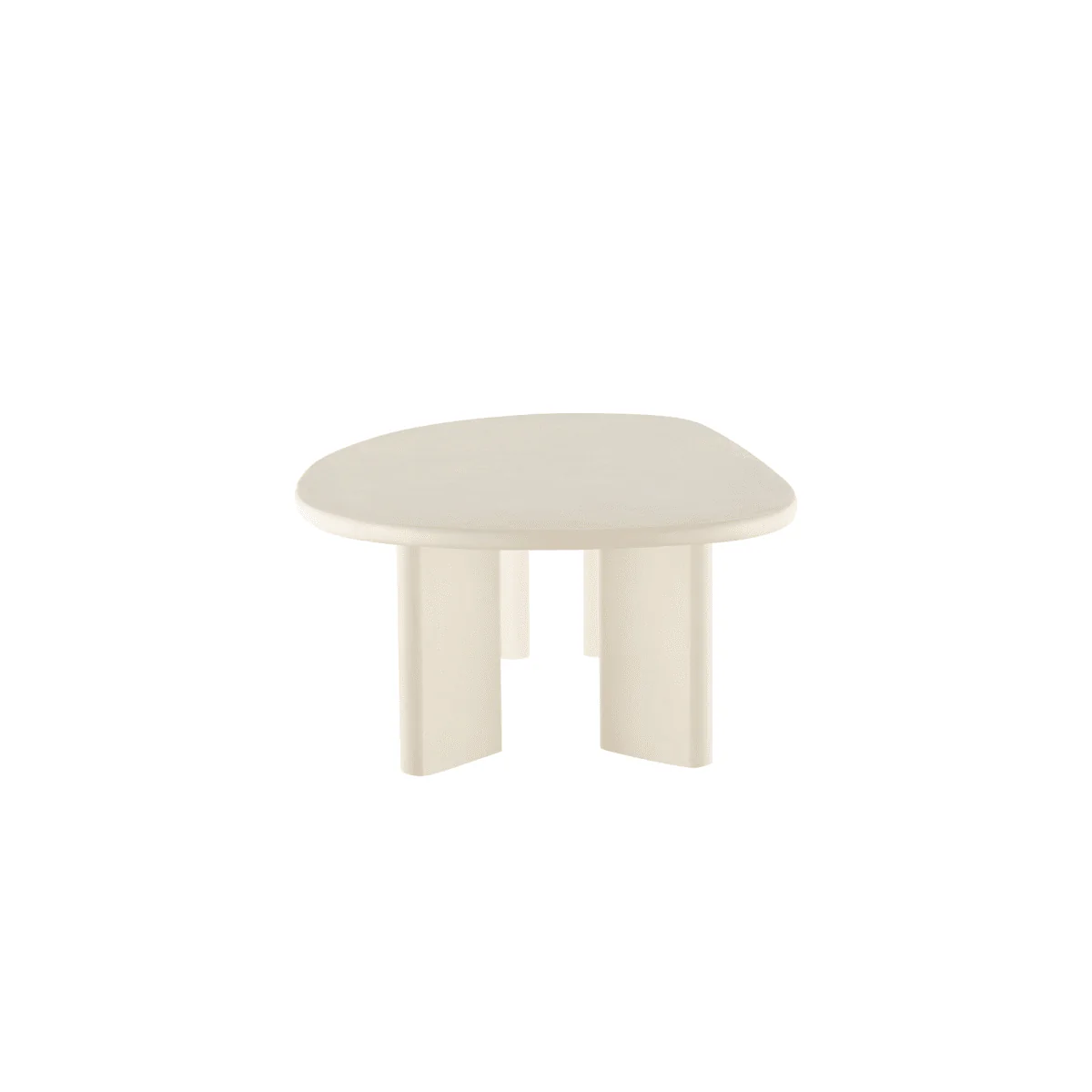 Salontafel Organisch Maya Microcement Paneelpoot 120 cm Beige