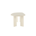 Eettafel Organisch Maya Microcement Paneelpoot 210 cm Beige