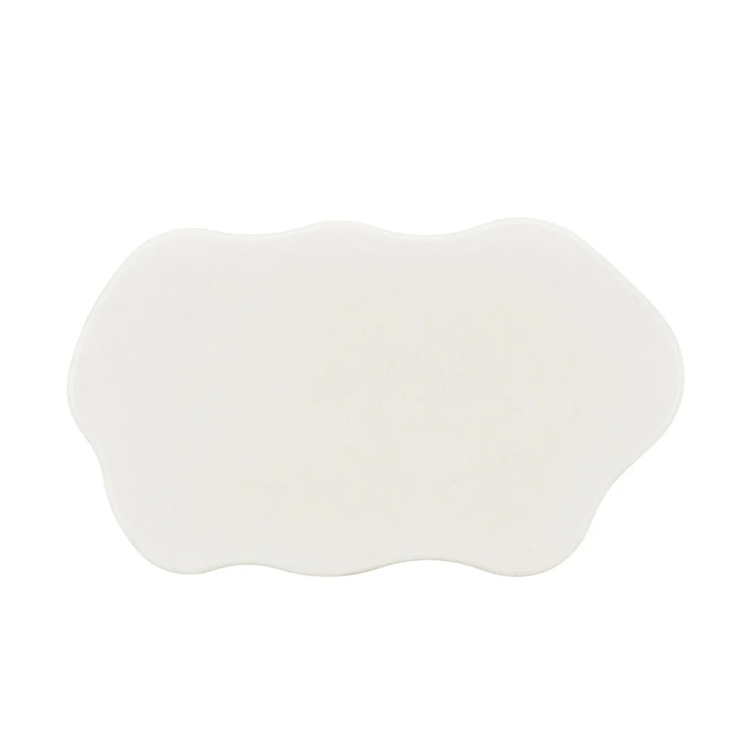 Organische witte salontafel van microcement
