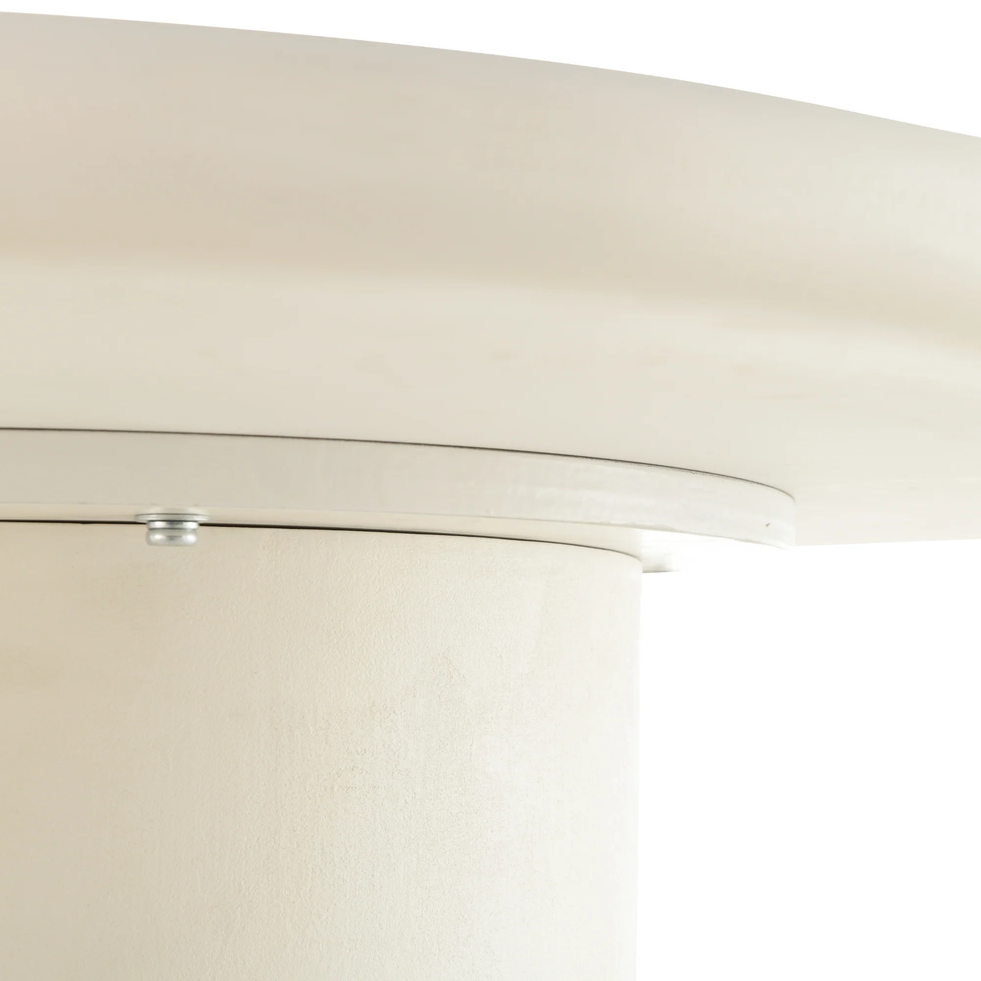 Organische witte eettafel van microcement