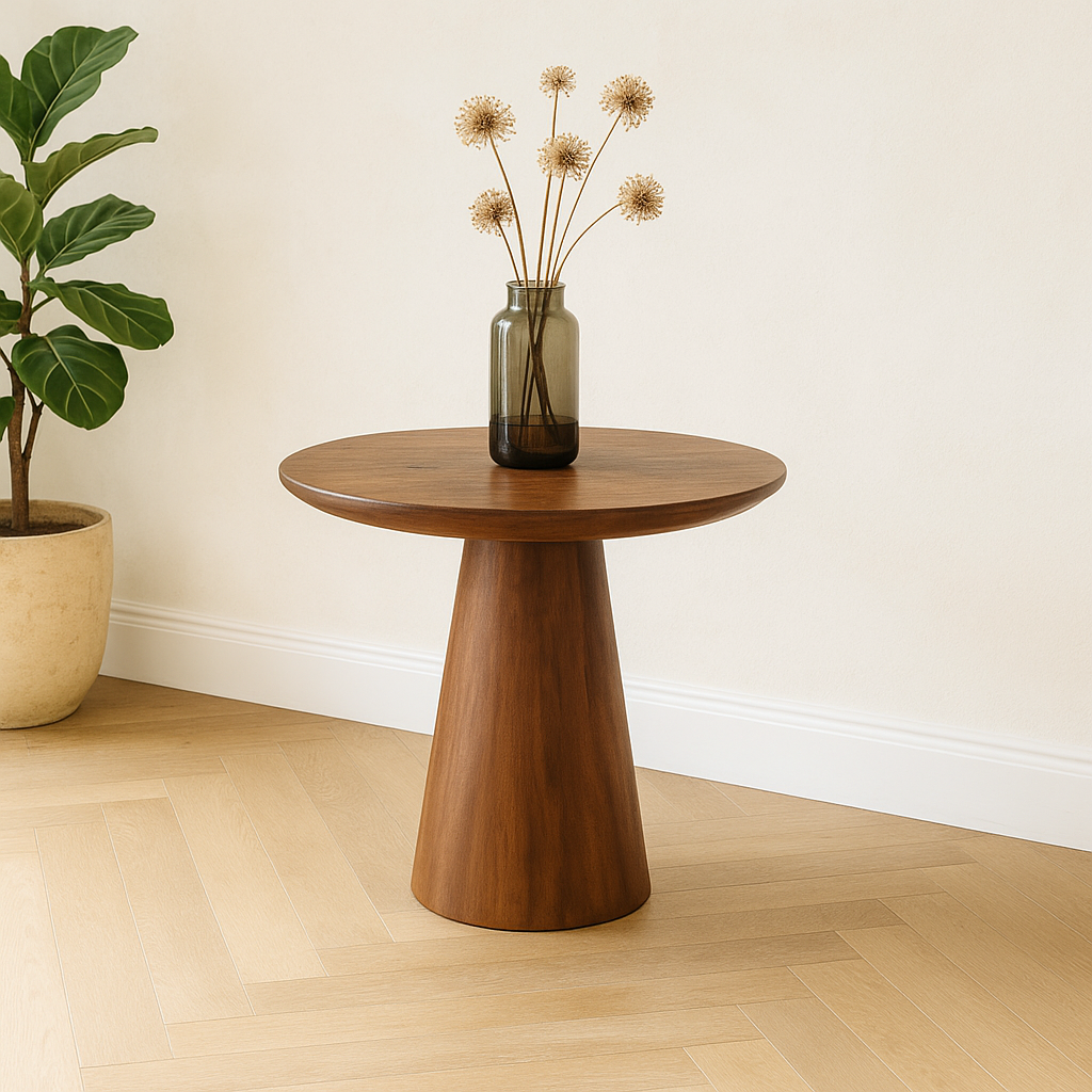 Ronde salontafel bruin 60 cm