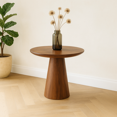 Mangohouten salontafel Mick bruin rond 60cm