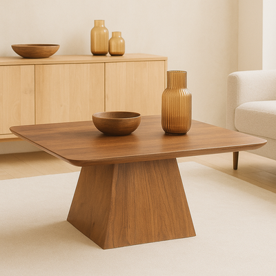 Mangohouten salontafel Mick vierkant 80x80cm